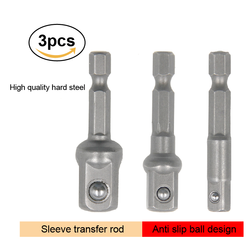 Power Tools Plumbing - 3PC 자연 육각 핸들 연장 막대
