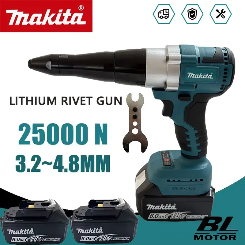 Power Tools Online - 마키타 25000N 브러시리스 전동 리벳건 무선