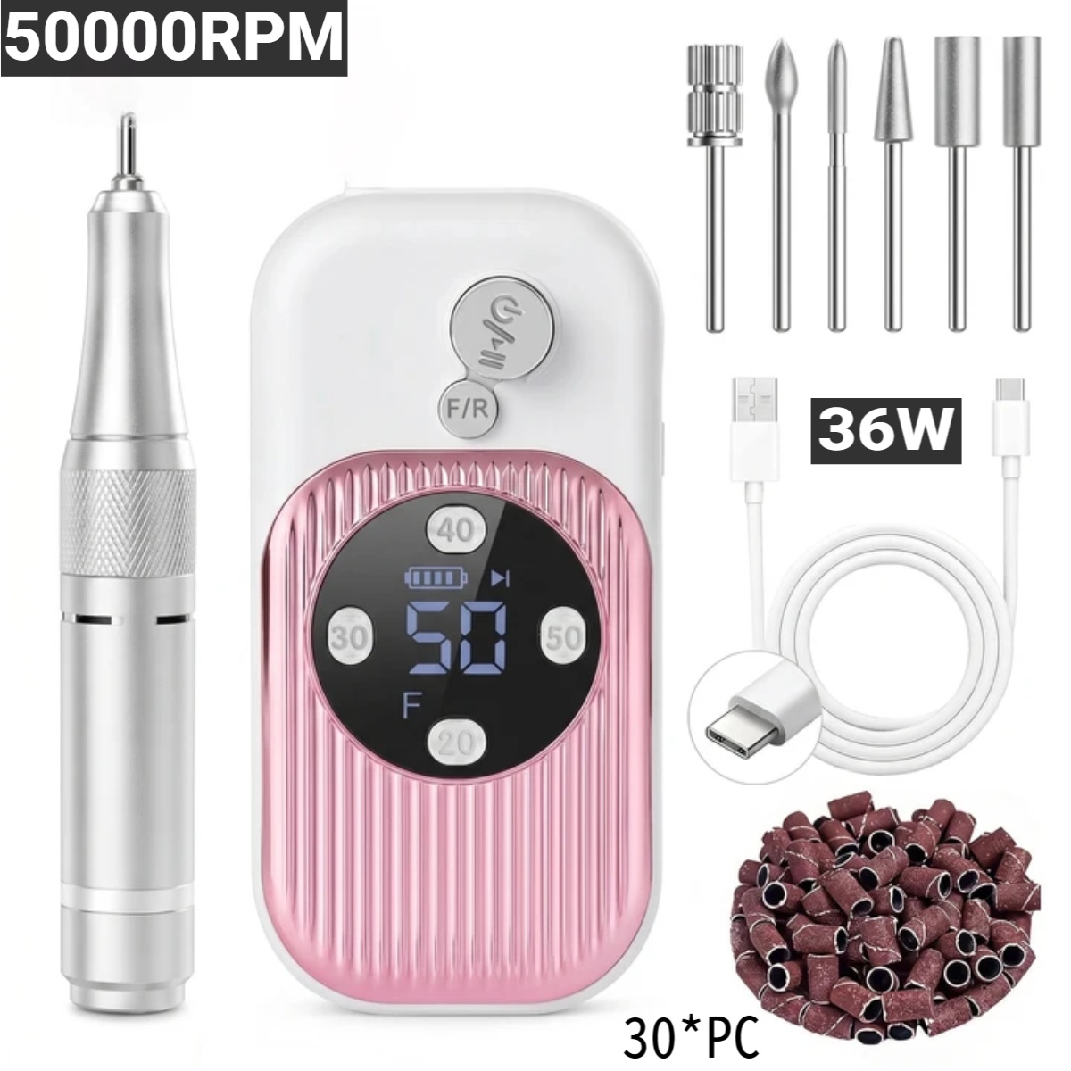 50000RPM 고속 전동 네일 드릴 (아크릴 네일용) - Power Tools Online 리뷰 및 가격