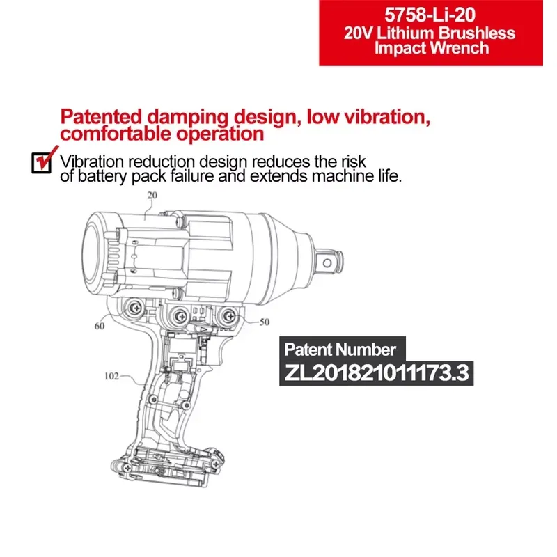 데본 20V 대형 토크 3단 토크 설정 임팩트 렌치 2 - Power Tools Impact 리뷰 및 가격