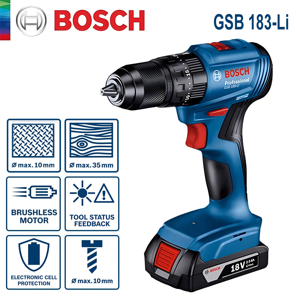 보쉬 GSB 183-LI 전기 드릴 스크루드라이버 무선 - Power Tools Impact 리뷰 및 가격